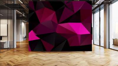 Dark Purple vector blurry triangle texture. Wall mural