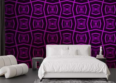 Dark Purple vector texture with colored lines. Wall mural