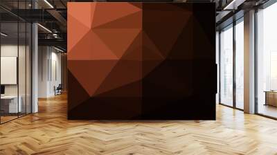 Dark Red vector polygonal background. Wall mural