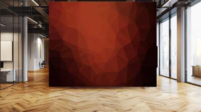 Dark Red vector polygonal pattern. Wall mural