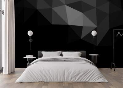 Dark Silver, Gray vector abstract polygonal layout. Wall mural