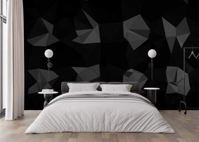 Dark Silver, Gray vector abstract polygonal texture. Wall mural