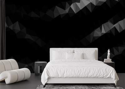 Dark Silver, Gray vector triangle mosaic cover. Wall mural