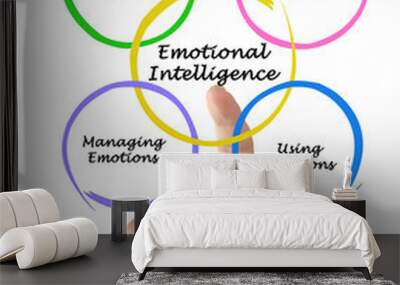 diagram of emotional intelligence Wall mural