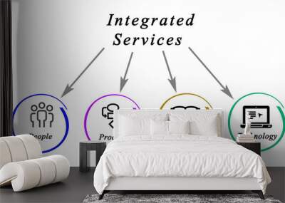 Diagram of integrated services Wall mural