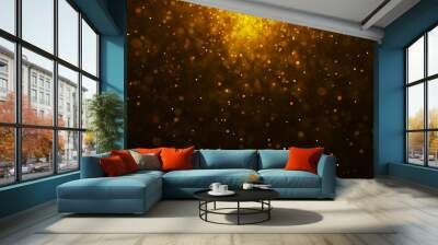 Dust particles. Abstract particle background. Particle explosion. Dots background. 4k rendering. Wall mural