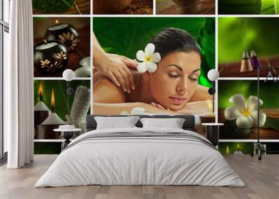 spa collage Wall mural