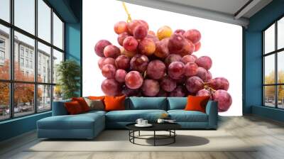 Bunch of grapes Red Globe on white background Wall mural