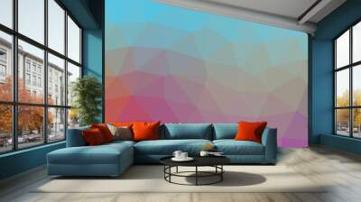 Light Blue, Red vector abstract mosaic backdrop. Wall mural