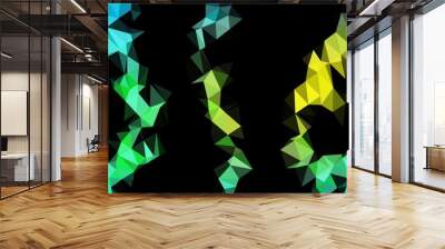 Light Blue, Yellow vector low poly layout. Shining colored illustration in a Brand new style. Polygonal design for your web site. Wall mural