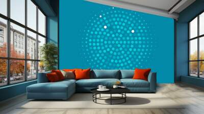 Light BLUE vector backdrop with hexagons. Glitter abstract illustration in hexagonal style. New template for your brand book. Wall mural