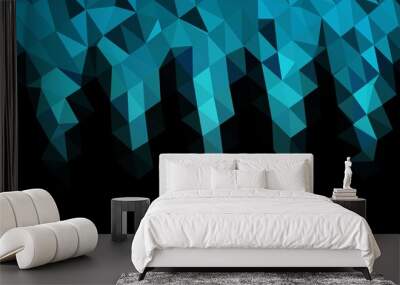 Light BLUE vector blurry triangle pattern. Wall mural