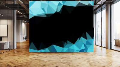 Light BLUE vector blurry triangle template. Triangular geometric sample with gradient.  Elegant pattern for a brand book. Wall mural