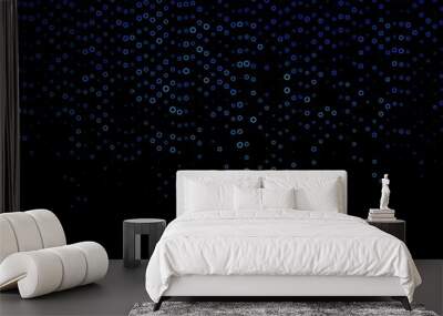 Light BLUE vector layout with circle shapes. Wall mural