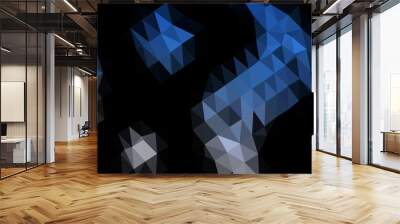 Light BLUE vector low poly texture. Wall mural