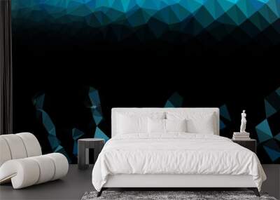 Light BLUE vector polygon abstract background. Wall mural