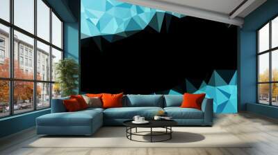 Light BLUE vector polygon abstract layout. Wall mural