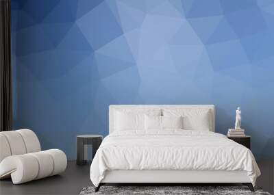 Light BLUE vector triangle mosaic template. Wall mural