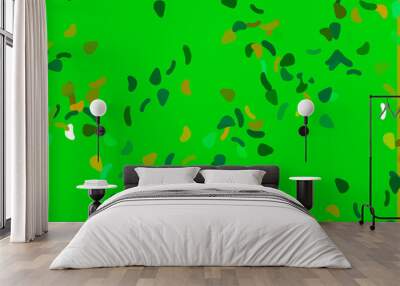 Light Green, Yellow vector texture with random forms. Wall mural