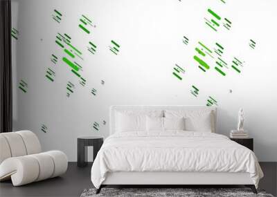 Light Green vector pattern with narrow lines. Wall mural