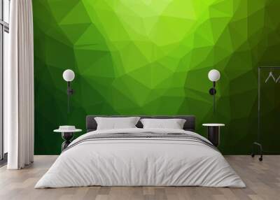 Light Green vector polygonal template. Wall mural