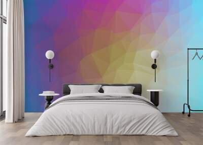 Light Multicolor, Rainbow vector blurry triangle pattern. Wall mural