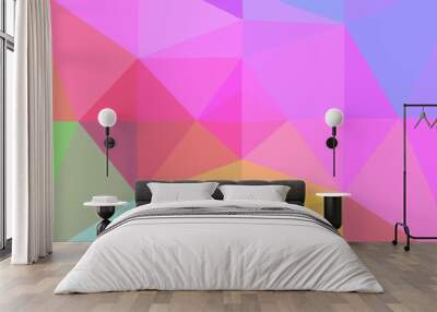 Light Multicolor, Rainbow vector shining triangular template. Colorful illustration in abstract style with gradient. Completely new template for your business design. Wall mural