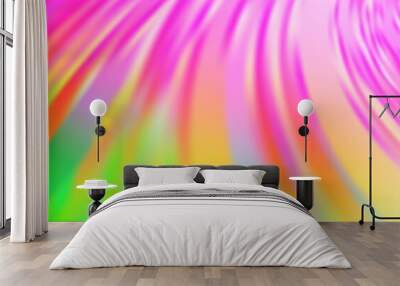 Light Pink, Green vector glossy abstract background. Wall mural