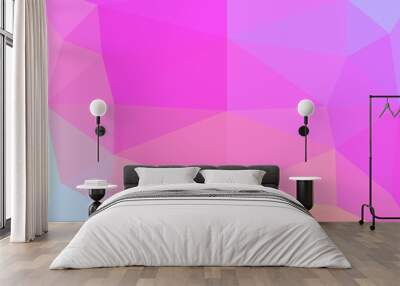 Light Pink vector polygon abstract backdrop. Wall mural