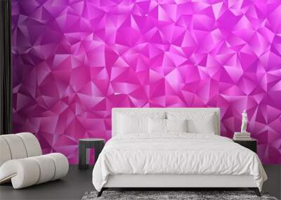 Light Pink vector polygonal background. Wall mural