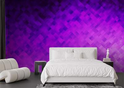 Light Purple vector template with crystals, rectangles. Wall mural