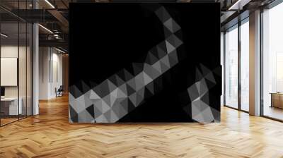 Light Silver, Gray vector blurry triangle template. A sample with polygonal shapes. Triangular pattern for your business design. Wall mural