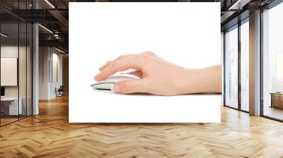 hand click on modern computer mouse Wall mural