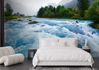 glacier river Wall mural