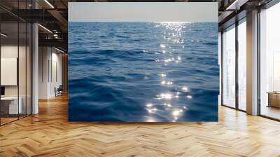 Tranquil sea with glistening sun reflection natural background Wall mural