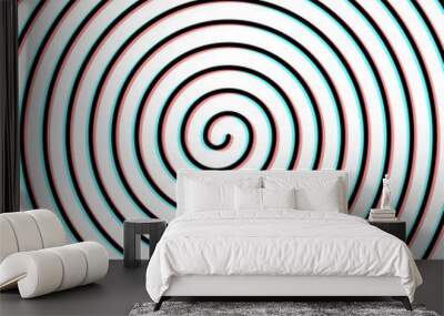 Optical illusion. Abstract lines background. Geometric Black and White. Line pattern. Eps10 vector. Wall mural