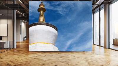 Buddhist stupa in Tashilhunpo monastery, Tibet Wall mural