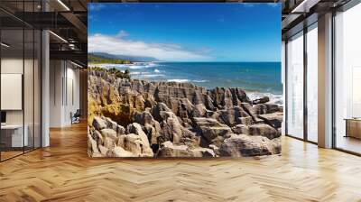 Punakaiki Pancake Rocks, New Zealand Wall mural