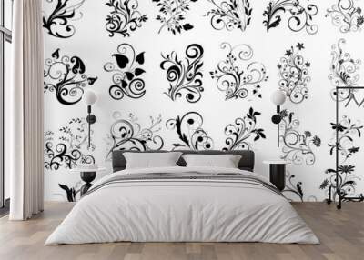 ornamental design elements - vector Wall mural