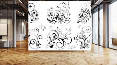 ornaments, design elements - vector Wall mural