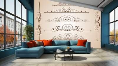 vintage design elements Wall mural