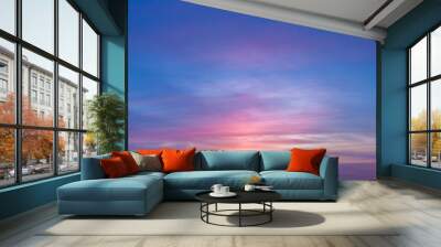 Beautiful dramatic scenic after sunset sky background after sunset Wall mural