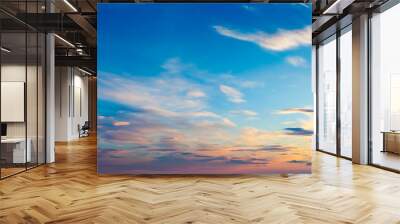 Evening sky with clouds Wall mural