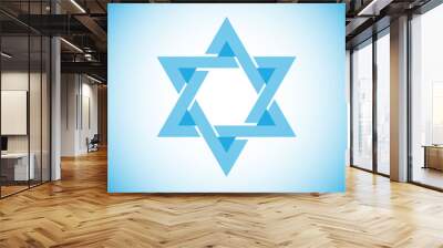 Star of David, a symbol of Israel, Hebrew Wall mural