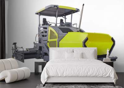 asphalt spreading machine under the white background Wall mural