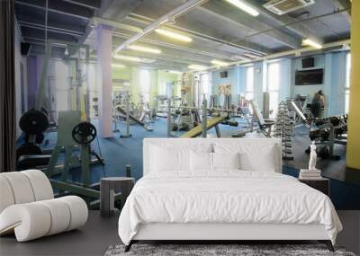 Interior of a fitness hall Wall mural