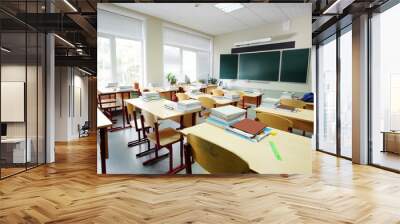 interior of an empty school class Wall mural