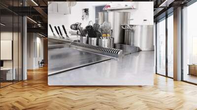 Professional kitchen in a restaurant Wall mural