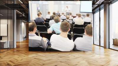 the audience listens to the acting in a conference hall Wall mural