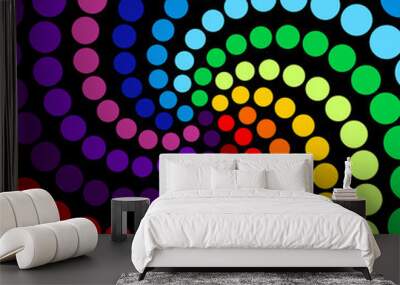 Abstract background of colorful circles Wall mural